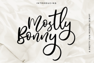 Mostly Bonny: A Playful Script Font for Editorial Design