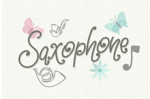 Saxophone Music Font: A Bouncy Handwritten Typeface Review